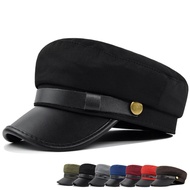 Navy Cap Beret Metal Buckle Octagonal Navy Cap Octagonal Cap Woolen Cap Flat Cap AA930