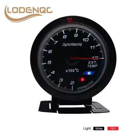 Car Meter With EGT Sensor 60MM Car Exhaust Gas Temp Gauge EGT/EXT Temp Gauge With Red & White Light