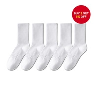 10/5 Pairs Men's and Women's Cotton Socks Set Low/High/Mid Basketball Casual Socks Black/White Media