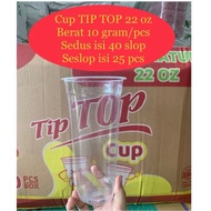 Tiptop slim flat cup 18oz 22oz/ plastic cup disposable cup
