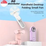 Portable Fan Mini Fans 4800mAh Handheld USB Rechargeable Table Desk Personal Small Fans With Powerbank And Flashlight Fu
