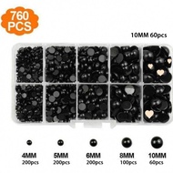 1 Box Round Doll Round Flat Black Eyes Flat DIY Doll Eyes Amigurumi Handmade Plastic Doll Plastic Sa
