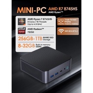 Solid AI Mini PC AMD Ryzen 7 8745HS 2*2.5G RJ45 Dual DDR5 NVMe 3*Display Mirco Office Desktop Comput