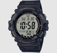 Casio 卡西歐男士石英樹脂錶帶,黑色 休閒手錶(Model: AE-1500WHX-1A)