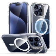 เคสสำหรับ iPhone 15/15 Plus เคส15 Pro/15 Pro Max เคสไฮบริดแบบคลาสสิกพร้อมขาตั้ง (HaloLock)