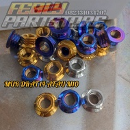 MESIN MOR 14 PROBOLT NUT PROBOLT 14 MOR PROBOLT 14 M10 NUT PROBOLT SILVER BLUE GOLD NUT ENGINE PANG 