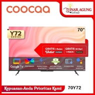 Led Smart TV Digital 70 Inch COOCAA 70Y72 Android 4K UHD Garansi Resmi