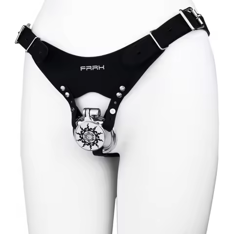 Men's Stainless Steel Sunflower Flat Chastity Lock, Negative Lock, Chastity Belt, Adult Products