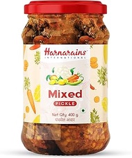 Harnarains Mixed Pickle Achar in Oil Organic Homemade Style Plastic Jar (400g)