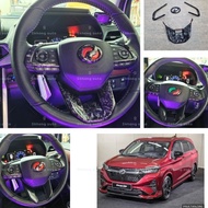 perodua alza 2022-2025 carbon fiber steering wheel frame cover accessories alza new facelift skhonga