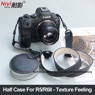 PU Camera Half Case for Canon R5 R6II R62 Retro Leather Camera Protector Case Base Bag Cover Canon R