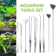 LS Aquarium Plants Tools Stainless Steel Tweezers Aquascaping Tools for Fish Tank Live Aquatic Plants Grass Clean