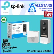 (ALLSTARS) TP-Link Tapo D230S1 Tapo Smart Battery Video Doorbell 2K 5MP Live View IPCam (Warranty 1y