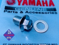 BAUT TAP PEMBUANGAN OLI UNTUK MOTOR YAMAHA MIO SMILE,SPORTY,JUPITER,MX,XEON,VEGA,FIZ R,BISON,NMAX, LEXI.VIXSON,BISON RX KING, X - Ride..- ORIGINAL PART -