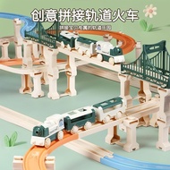 Electric High-speed Rail Train Small Train with Track Children's Toys Boy Moving Car Model Simulation Remote Control 3 to 6 Years Old Four