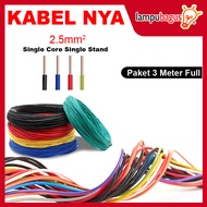 Kabel Listrik NYA 2.5mm / Kabel Engkel Tembaga Asli 3 Meter SNI