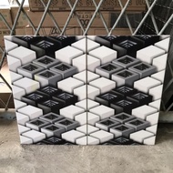 Inovatif Keramik Dinding 25X40 Hitam Putih 3D Glossy/ Keramik Dinding