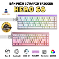 Rapid Trigger Aula Hero68 / Hero 68 Mechanical Keyboard - Plate Fr4 - LED RGB HZ