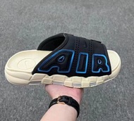 Nike Air More Uptempo Slide Black Sanddrift Iridescent