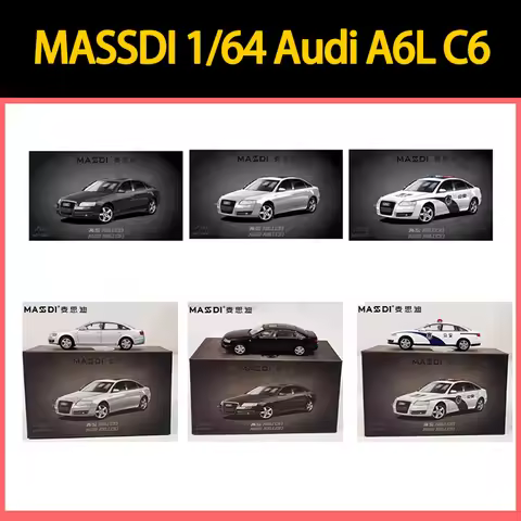 MASSDI Alloy 1/64 Audi A6L C6/AUDI R8 V10 AD4702 AD4704 AD4707 Car Model Classics Adult Souvenir Gif