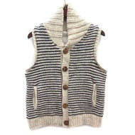 ete ETERNAL RNA Vest Knit wool Striped Marine Direct from Japan Secondhand