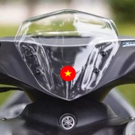 VIETNAM FLAG STICKER Round Vietnam FLAG STICKER