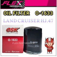 OSK OIL FILTER PENAPIS MINYAK O-1633 TOYOTA LANDCRUISER HJ.47 O/F 15601-68010 PENAPIS MINYAK 4X4 4WD