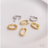 Buckle 14K 18K White Gold Zircon Diamond Ring