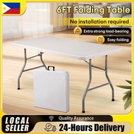 6FT Foldable Banquet Table Meja Banquet Lipat Camping Buffet Outdoor Folding Event Catering Hall Tab