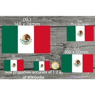 Waterproof Vinyl Glossy 🇲🇽 Mexico 🇲🇽 National Flag Sticker (Free Singpost Mailing) + FOC SG Mini Fla
