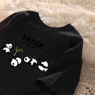 kumikumi Korean panda Print oversized casual T-shirt for women t shirt perempuanS-5XL