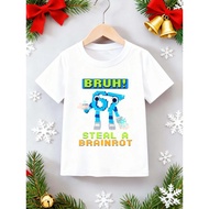 Children Brainrot 67 Number Graphic T Shirt Short Sleeve Comfortable Casual Tee