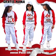 MERAH Baju 17 August Girls Stelan August 10 13Th Wanset Anomali Boys Independence T-shirt Children 5