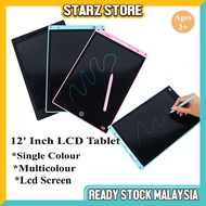 Portable 12 Inch Smart LCD Notepad Graphic Writing Drawing Sketching Board Tablet Erasable Kids LCD 