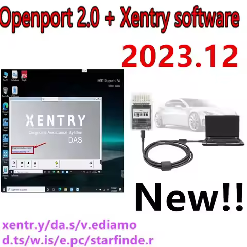 Xentry 2023.12 diagnostic software with Tactrix Openport 2.0 ECU chip tuning tool, OBD 2 OBD2 scanne