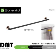 <Ready Stock> Sorento SUS304 Rose Gold + Black Matt Towel Bar, Towel Hanger, Wall, Rak Tuala Mandi, 