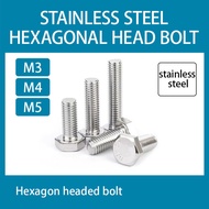 316 Stainless Steel All-tooth External Hexagon Extension Bolt Hexagon Bolt Extension Bolt M3M4M5