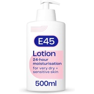 E45 Moisturising Lotion 500 ml for Dry & Sensitive Skin - Long-Lasting Hydration Protect from Drynes
