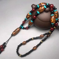 Natural Dzi Beads Sweater Chain Dzi Beads Necklace Jade Jade Sweater Chain