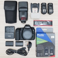 【極新 99%New】Canon EOS 6D 單反機身 (後期 1780 編號) + 430EX II 閃光燈 + Phottix 2.4G 無線引閃套裝 + 額外配件 | 全畫幅 Full Fra