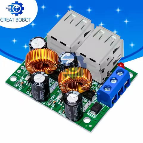 BS 4-Port USB A5268 Step - Down Power Supply Converter Board-DC 12V/24V/40V to 5V 5A, Ideal for MP3/