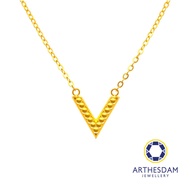 Arthesdam Jewellery 916 Gold Minimalist V Necklace