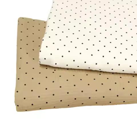 Polka Dots Print Cotton Crepe Fabric Double Seersucker Fabric Sewing Quilting Patchwork Pajamas Baby