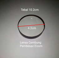 LENSA ZOOM PROYEKTOR LCD OHP DIAMETER 4.2CM TEBAL 10.2MM BEKAS