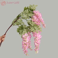 HARRIETT Wisteria Hanging Flowers, 3 Branches Silk Flowers Artificial Flower, Trailing Fake Flowers Vine Exquisite Durable Simulation Fake Flowers Home