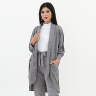 3H Oversized Batwing Outer Wanita Lengan Panjang Casual Long Sleeve Outfit Women Motif Garis KD.49