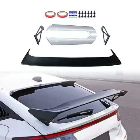 ABS car accessories for Honda Civic Gen 11 FL1 TR Type Rear spoiler (Gloss black, Hatchback)