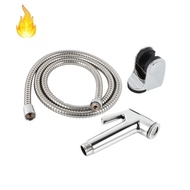 Toilet Bidet Tap Set Handheld Shower Head Water Sprayer Bathroom Seat Nozzle Attachment+Hose+Wall Mount Rack Holder