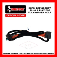 MOHAWK Car Audio 20PIN DSP PLUG AND PLAY Socket for VOLKSWAGEN GOLF vehicles