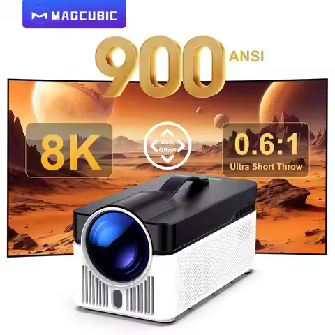 Magcubic Ultra Short Throw HY450 Projector with Auto Offset 8K 4K 1080P 900ANSI BT5.4 Electronic Foc